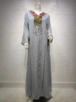 Abaya luxe femme musulmane hijab jilbab élégance pudeur coupe ample élégance naturelle – Image 4