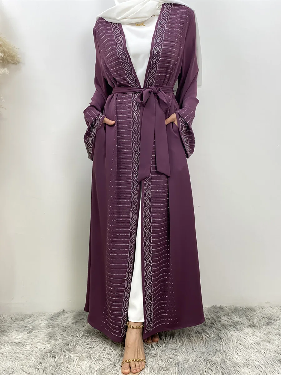 Abaya kimono luxe femme musulmane – hijab jilbab élégant