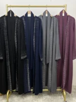 Abaya kimono luxe femme musulmane – hijab jilbab élégant – Image 5