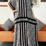 Boubou d’été femme musulmane abaya hijab léger luxe pudique avec de grandes écharpes