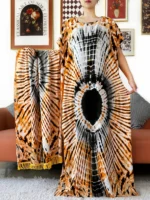Abaya bohème femme musulmane coton léger hijab élégant luxe – Image 2