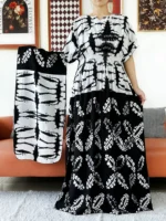 Abaya boubou d’été en coton léger pour femme musulmane élégante – Image 2