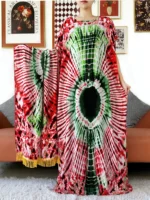 Abaya bohème femme musulmane coton léger hijab élégant luxe – Image 5