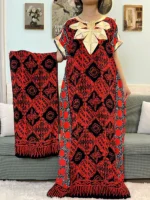 Boubou Africains avec Turban et Écharpe pour un été élégant et léger – Image 3