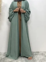 Abaya Femme Luxe Dubai Paris – Robe Abaya Kimono Moderne Modest Fashion pour Femme Musulmane Élégante – Image 9