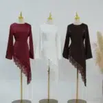 Ensemble abaya d’été en dentelle pour femme musulmane – élégance, pudeur et luxe léger avec hijab et jilbab pour un confort raffiné – Image 3