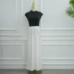 Ensemble abaya d’été en dentelle pour femme musulmane – élégance, pudeur et luxe léger avec hijab et jilbab pour un confort raffiné – Image 9
