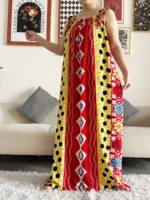 Robe d’été dashiki abaya africaine coton avec écharpes  femme musulmane élégante pour femme – Image 8