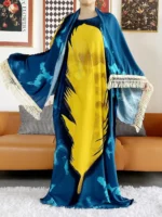 Boubou d’été abaya femme musulmane – élégance, pudeur et luxe léger – Image 2