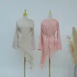 Ensemble abaya d’été en dentelle pour femme musulmane – élégance, pudeur et luxe léger avec hijab et jilbab pour un confort raffiné – Image 5