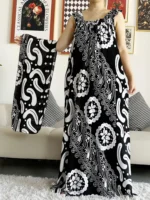 Robe d’été dashiki abaya africaine coton avec écharpes  femme musulmane élégante pour femme