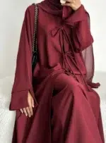Ensemble 3 Pièces Abaya femme luxe Dubaï avec hijab - modeste Aylinejab – Image 2